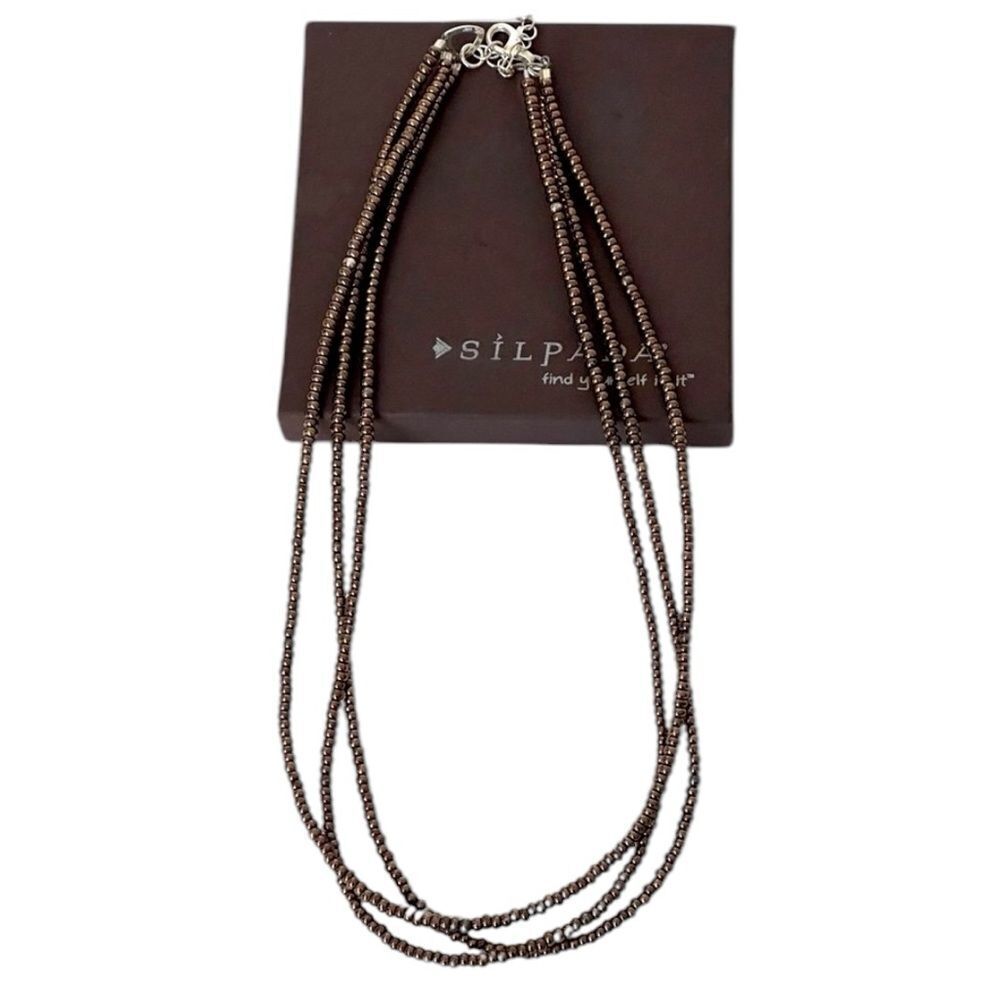 Silpada N1591 Bronze Bead .925 Sterling Silver Necklace Sterling Silver Beads